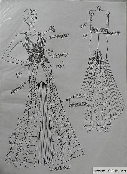 我的設(shè)計手稿 婚紗禮服的靈感與創(chuàng)作